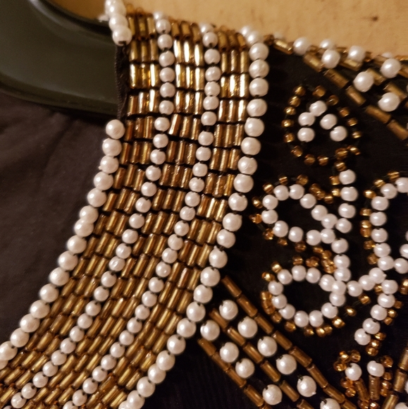 Pearls like and gold beaded top - Picture 7 of 11